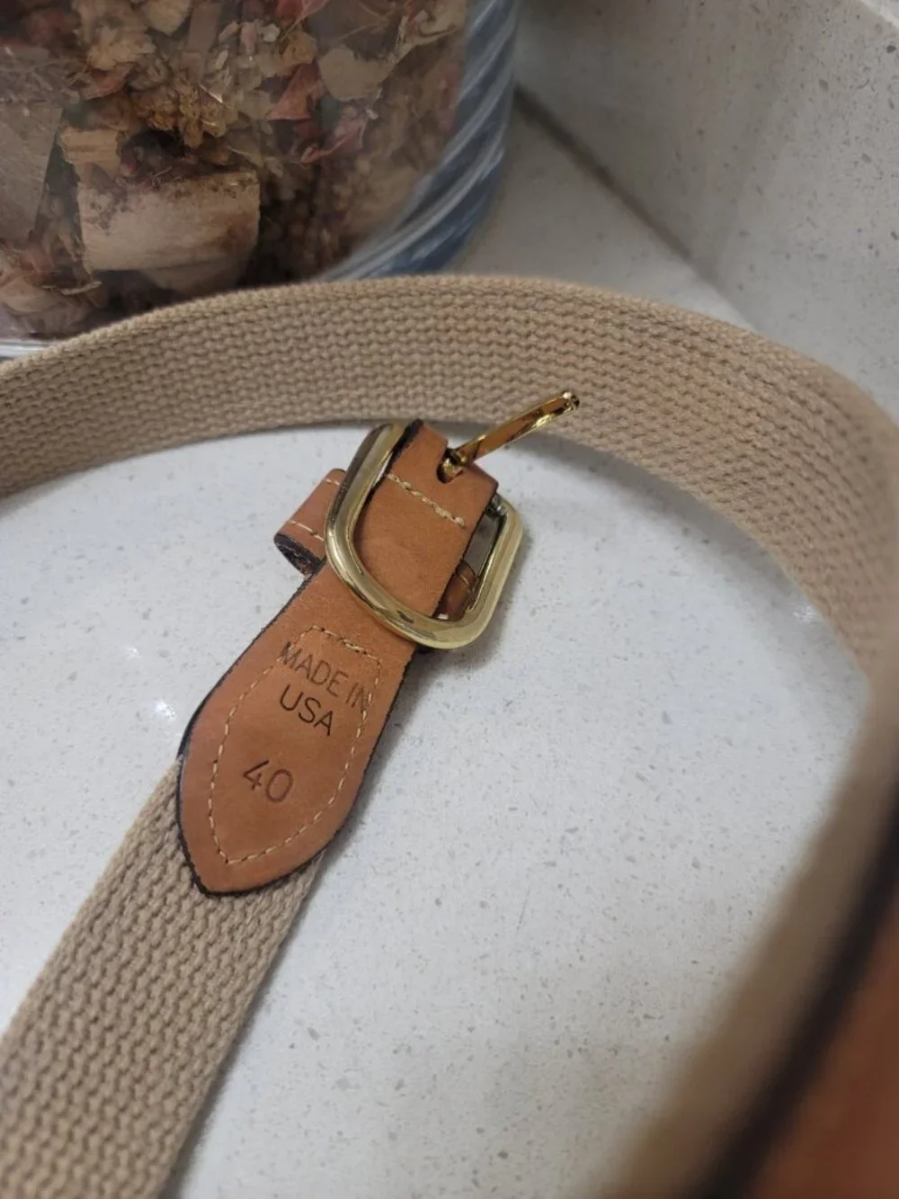Zep Pro Leather Canvas Belt Embroidery Auburn Tigers Brown Men's 40 USA